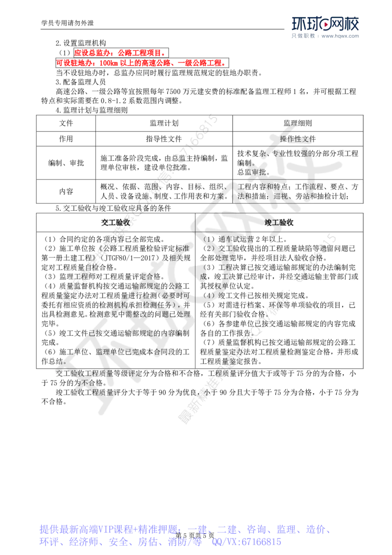 WM_03.专业知识：第一章第五节公路工程质量检验评定与竣(交)工验收_监理工程师_2025监理工程师_2025年监理工程师-各大机构_2025年监理-交通目标_01.精讲班-朱.娟婷_讲义