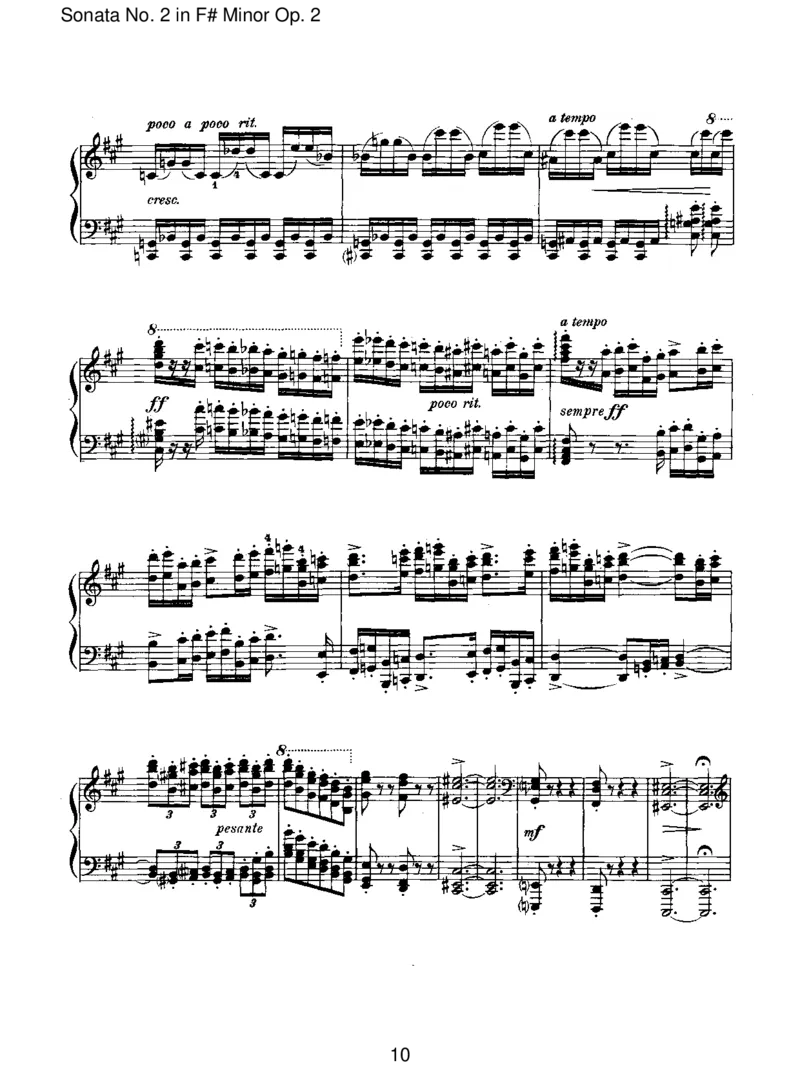 SonataNo.2inF#MinorOp.2_一万首著名钢琴曲谱哈农贝多芬合集视频教学电子版高清无水印可打印_1古典钢琴知名音乐家谱_勃拉姆斯钢琴谱全集_I.Sonatas