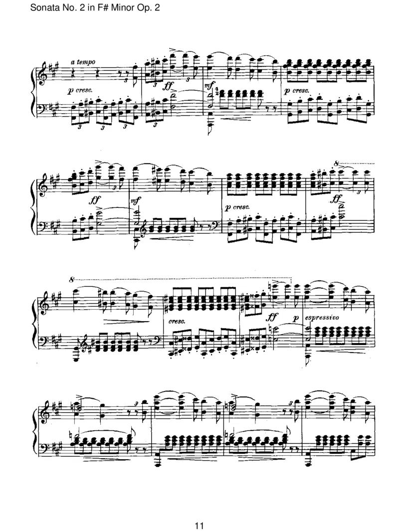 SonataNo.2inF#MinorOp.2_一万首著名钢琴曲谱哈农贝多芬合集视频教学电子版高清无水印可打印_1古典钢琴知名音乐家谱_勃拉姆斯钢琴谱全集_I.Sonatas