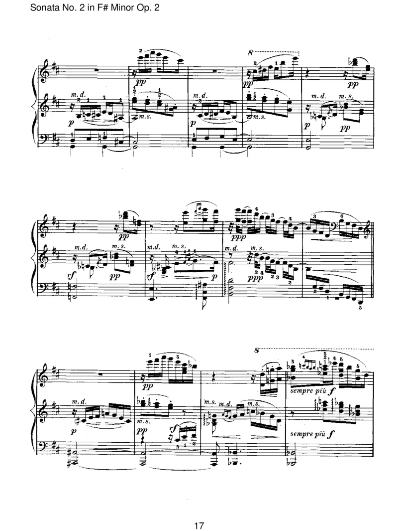 SonataNo.2inF#MinorOp.2_一万首著名钢琴曲谱哈农贝多芬合集视频教学电子版高清无水印可打印_1古典钢琴知名音乐家谱_勃拉姆斯钢琴谱全集_I.Sonatas