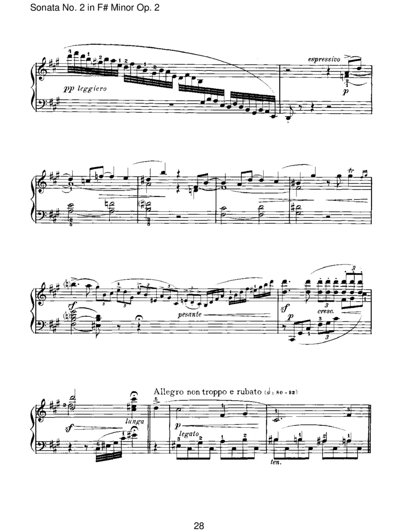 SonataNo.2inF#MinorOp.2_一万首著名钢琴曲谱哈农贝多芬合集视频教学电子版高清无水印可打印_1古典钢琴知名音乐家谱_勃拉姆斯钢琴谱全集_I.Sonatas