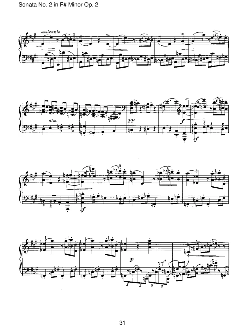 SonataNo.2inF#MinorOp.2_一万首著名钢琴曲谱哈农贝多芬合集视频教学电子版高清无水印可打印_1古典钢琴知名音乐家谱_勃拉姆斯钢琴谱全集_I.Sonatas