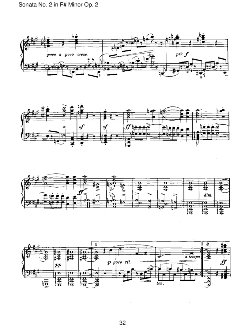 SonataNo.2inF#MinorOp.2_一万首著名钢琴曲谱哈农贝多芬合集视频教学电子版高清无水印可打印_1古典钢琴知名音乐家谱_勃拉姆斯钢琴谱全集_I.Sonatas