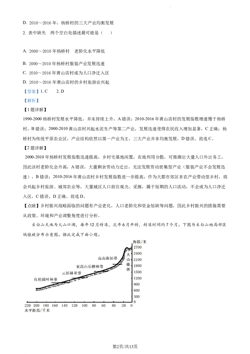 精品解析：辽宁省大连市金州高级中学2023-2024学年高三上学期期中地理试题（解析版）(1)_2023年11月_0211月合集_2024届辽宁省大连市金州高级中学高三上学期期中考试