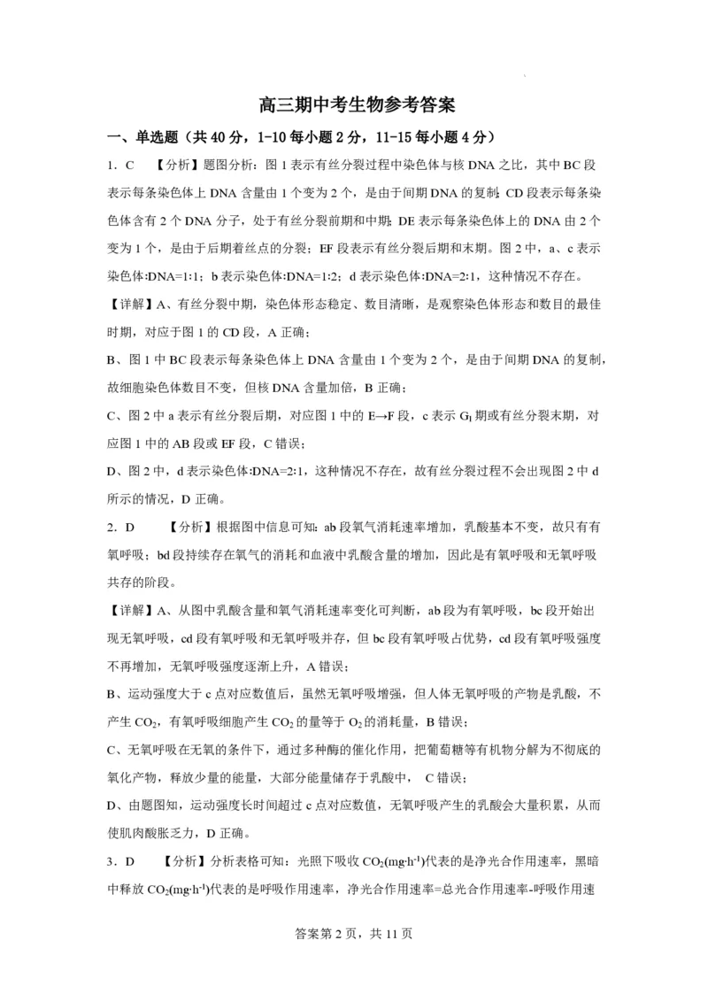 福建省莆田锦江中学2023-2024学年高三上学期期中考试生物(1)_2023年11月_01每日更新_23号_2024届福建省莆田锦江中学高三上学期期中考试