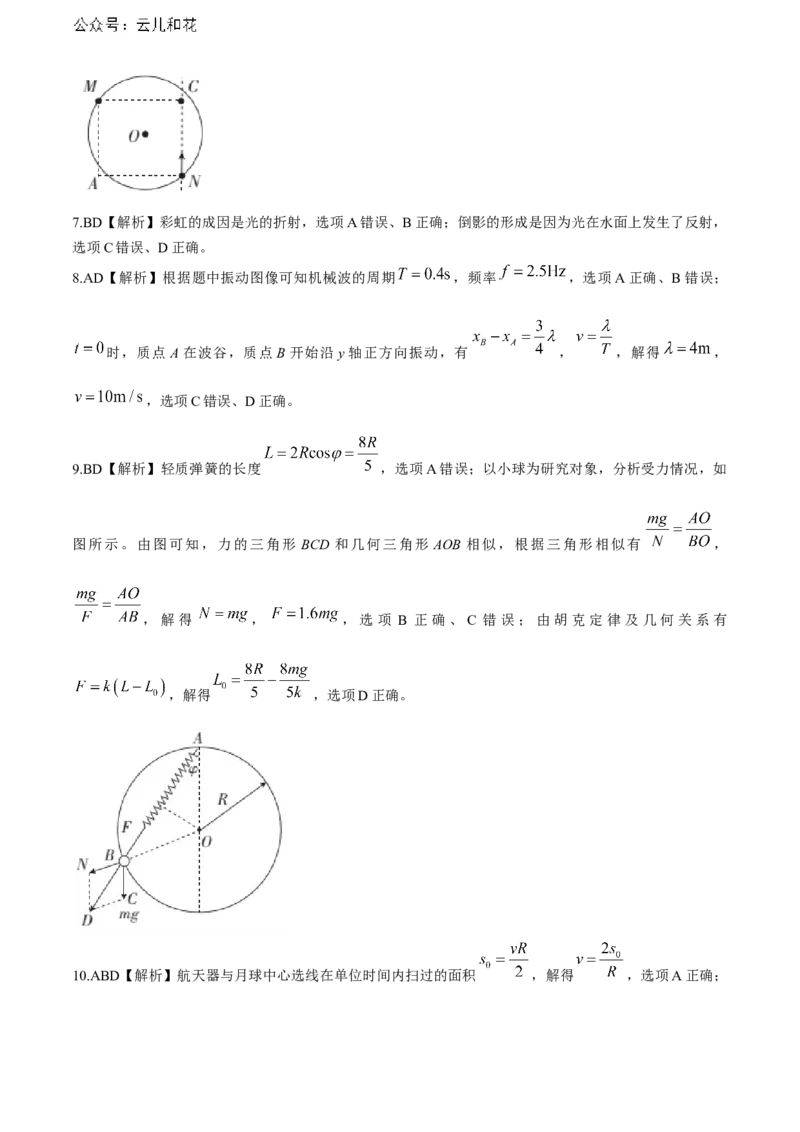 湖南省金太阳2023-2024学年高二下学期7月期末考试物理试卷_2024-2025高二（7-7月题库）_2024年07月试卷_0706湖南省金太阳2023-2024学年高二下学期7月期末考试