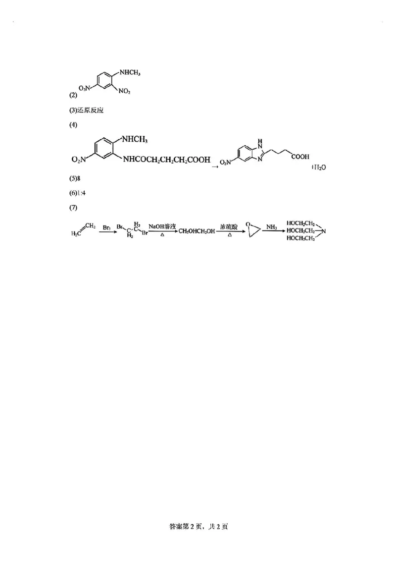 化学答案_2024-2025高三（6-6月题库）_2024年10月试卷_10122025届八省适应性联考模拟演练考试