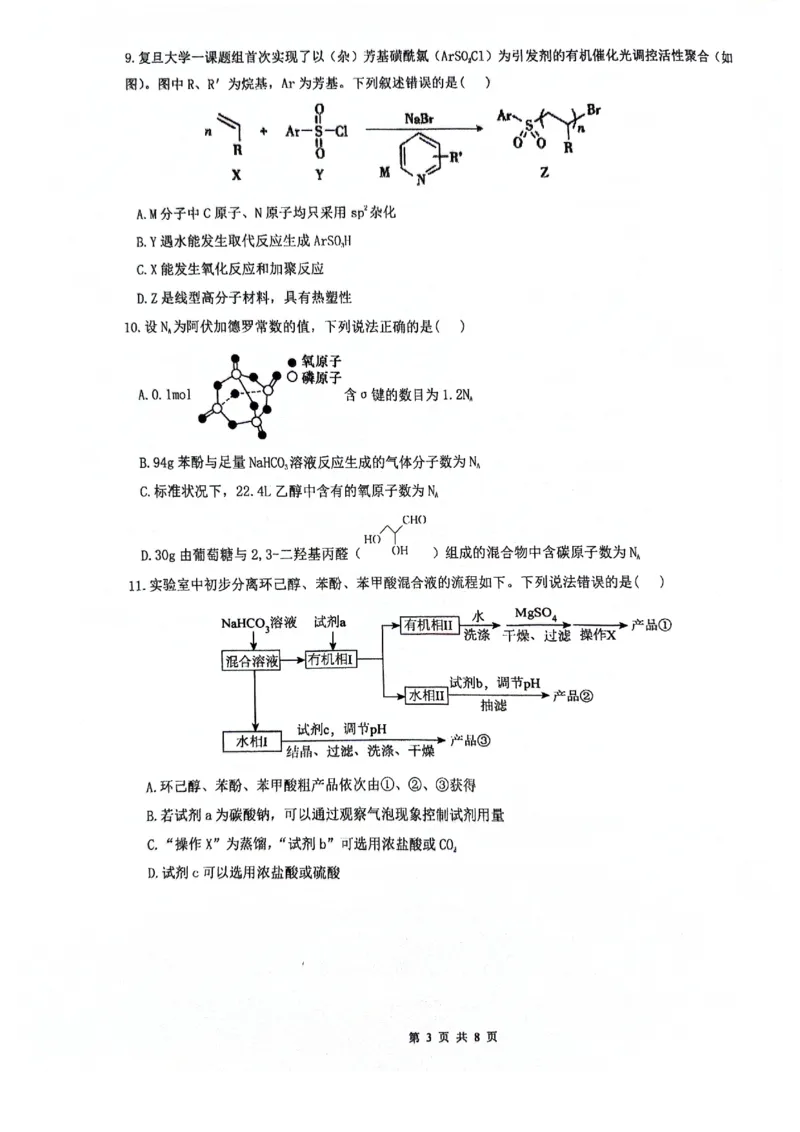 广东省深圳外国语学校2024-2025学年高三上学期9月月考化学试题+答案_2024-2025高三（6-6月题库）_2024年09月试卷_0925广东省深圳外国语学校2024-2025学年高三上学期9月月考