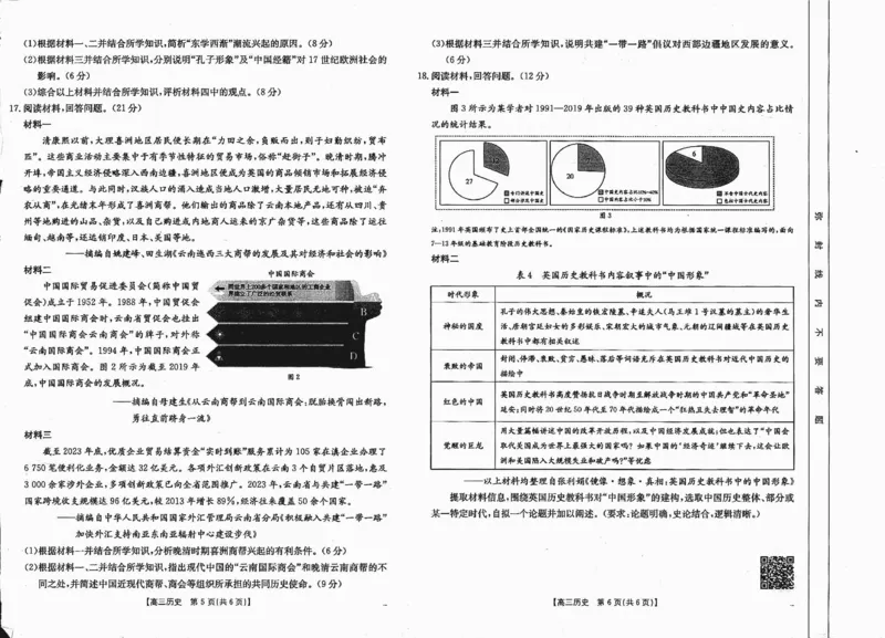 四川省金太阳2025届高三12月联考（25-289C）历史_2024-2025高三（6-6月题库）_2025年01月试卷_0101四川省金太阳2025届高三12月联考（25-289C）（全）