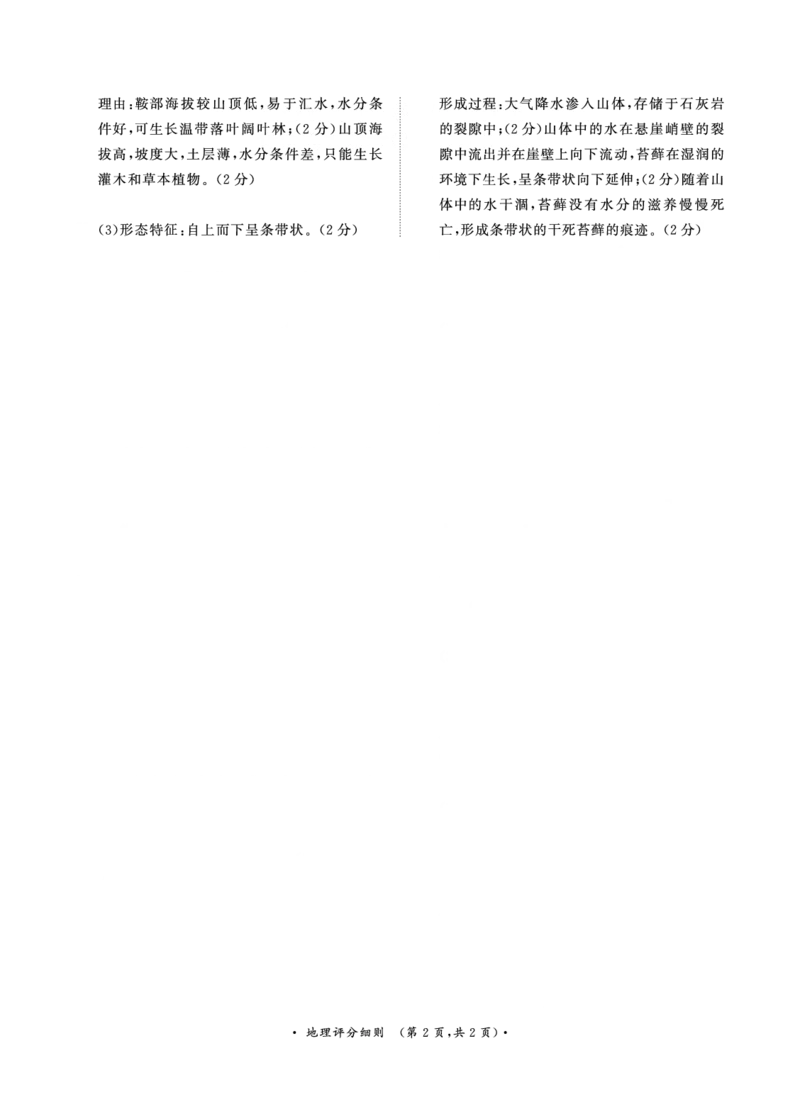 河南，11月高三联考地理评分细则(1)_2023年11月_0211月合集_2024届河南省青桐鸣高三上学期11月大联考_河南省青桐鸣2024届高三上学期11月大联考地理
