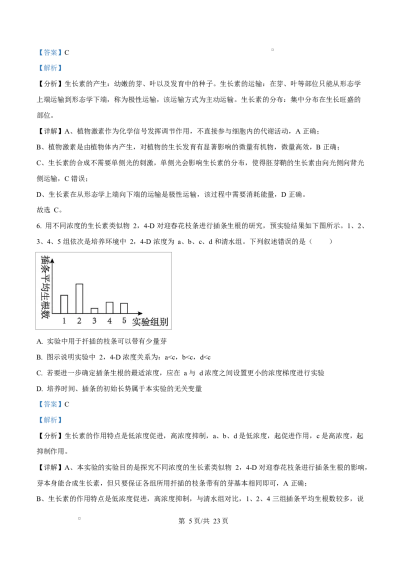 湖南省永州市2024-2025学年高二上学期期末质量监测生物试题Word版含解析_2024-2025高二（7-7月题库）_2025年03月试卷_0304湖南省永州市2024-2025学年高二上学期期末