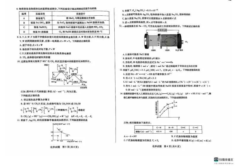化学(1)_2024-2025高三（6-6月题库）_2024年11月试卷_1130湖南省天一大联考（湘一名校）2024-2025学年高三上学期11月联考_湖南省天一大联考2024-2025学年高三上学期11月联考化学