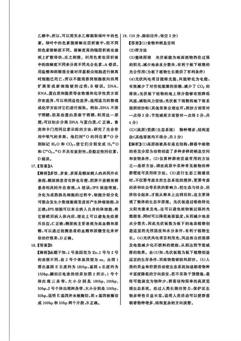 T8冲刺新高考2025届高三仿真模拟卷（三）生物试题及答案_2024-2025高三（6-6月题库）_2024年12月试卷_1212T8冲刺新高考2025届高三仿真模拟卷（三）
