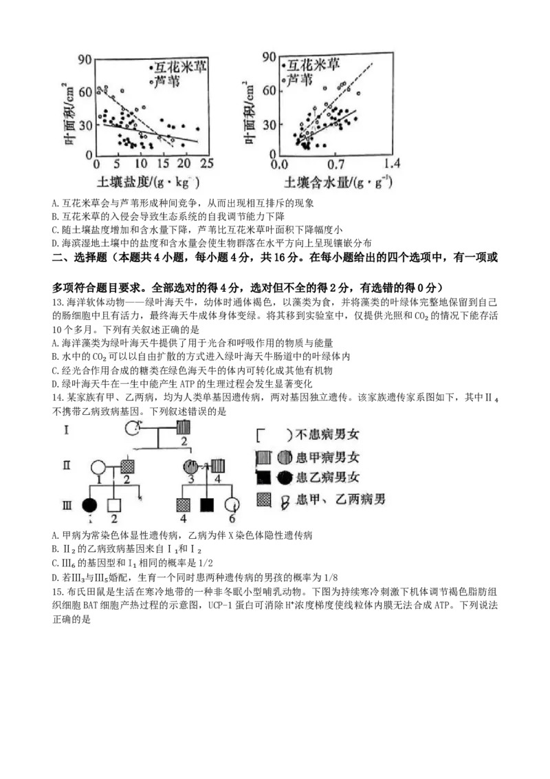 湖南省炎德英才名校联合体2024-2025学年高二上学期期末联考生物试卷Word版含解析_2024-2025高二（7-7月题库）_2025年01月试卷
