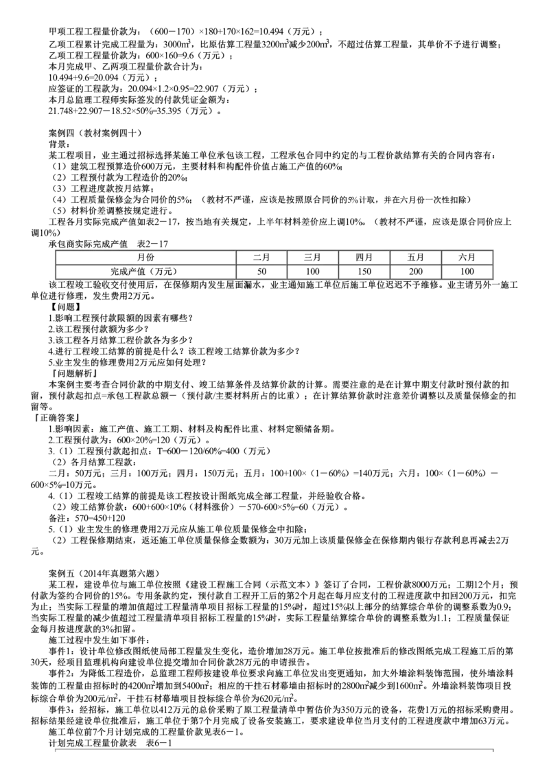WM_04-第06讲　合同价款支付、竣工结算案例分析_监理工程师_2025监理工程师_2025年监理工程师-各大机构_2025年监理-土建案例_机构2-JG_01.精讲班-陈.江潮_讲义
