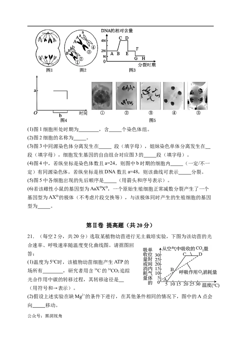 天津市静海区第一中学2024-2025学年高三上学期10月月考试题生物Word版含答案_2024-2025高三（6-6月题库）_2024年10月试卷_1019天津市静海区第一中学2024-2025学年高三上学期10月月考