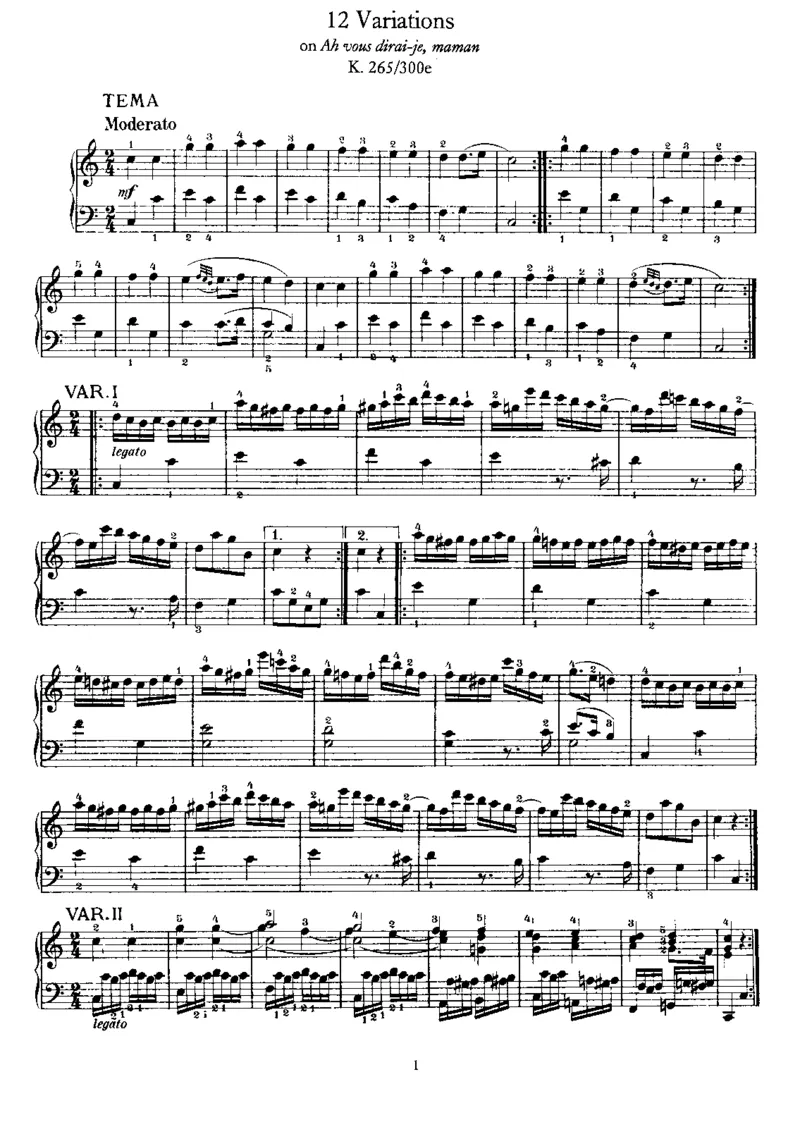 VariationsK.265_一万首著名钢琴曲谱哈农贝多芬合集视频教学电子版高清无水印可打印_1古典钢琴知名音乐家谱_莫扎特钢琴谱全集_0312095926_变奏曲集
