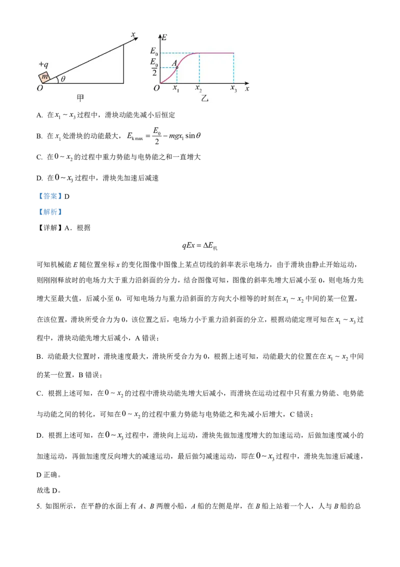 湖南省长沙市第一中学2023-2024学年高三上学期月考卷（四）物理答案(1)_2023年11月_01每日更新_22号_2024届湖南省长沙市第一中学高三上学期月考卷（四）