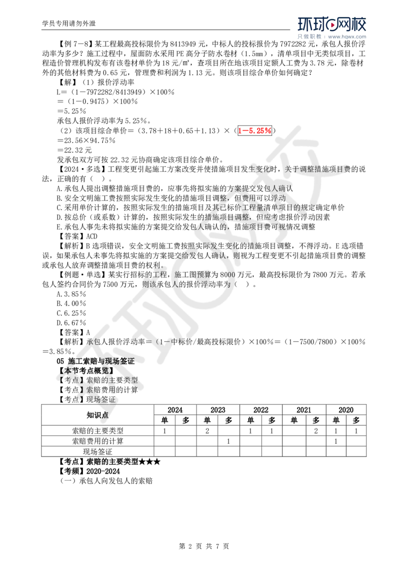 WM_61.投资：第七章第四至五节施工索赔与现场签证_监理工程师_2025监理工程师_2025年监理工程师-各大机构_2025年监理-土建目标_机构1-HQ_01.HQ精讲班-李.娜_讲义