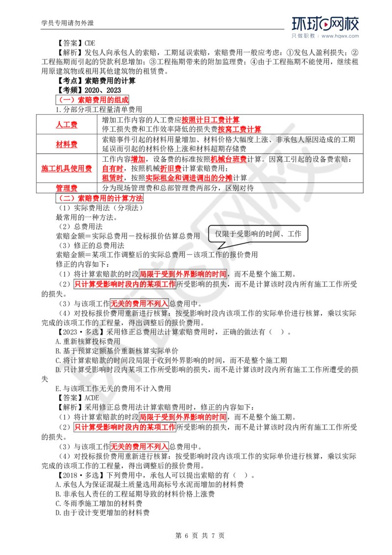 WM_61.投资：第七章第四至五节施工索赔与现场签证_监理工程师_2025监理工程师_2025年监理工程师-各大机构_2025年监理-土建目标_机构1-HQ_01.HQ精讲班-李.娜_讲义