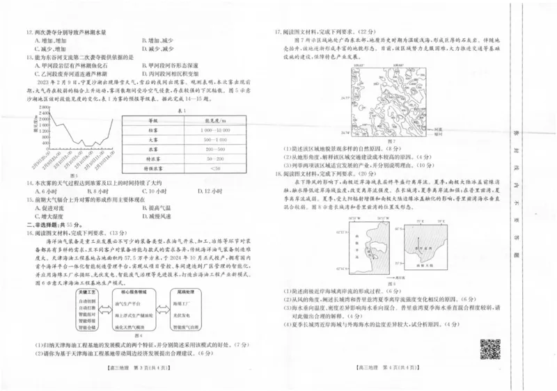 地理1_2024-2025高三（6-6月题库）_2024年12月试卷_1207四川省金太阳2024-2025学年高三12月联考（24-188C）