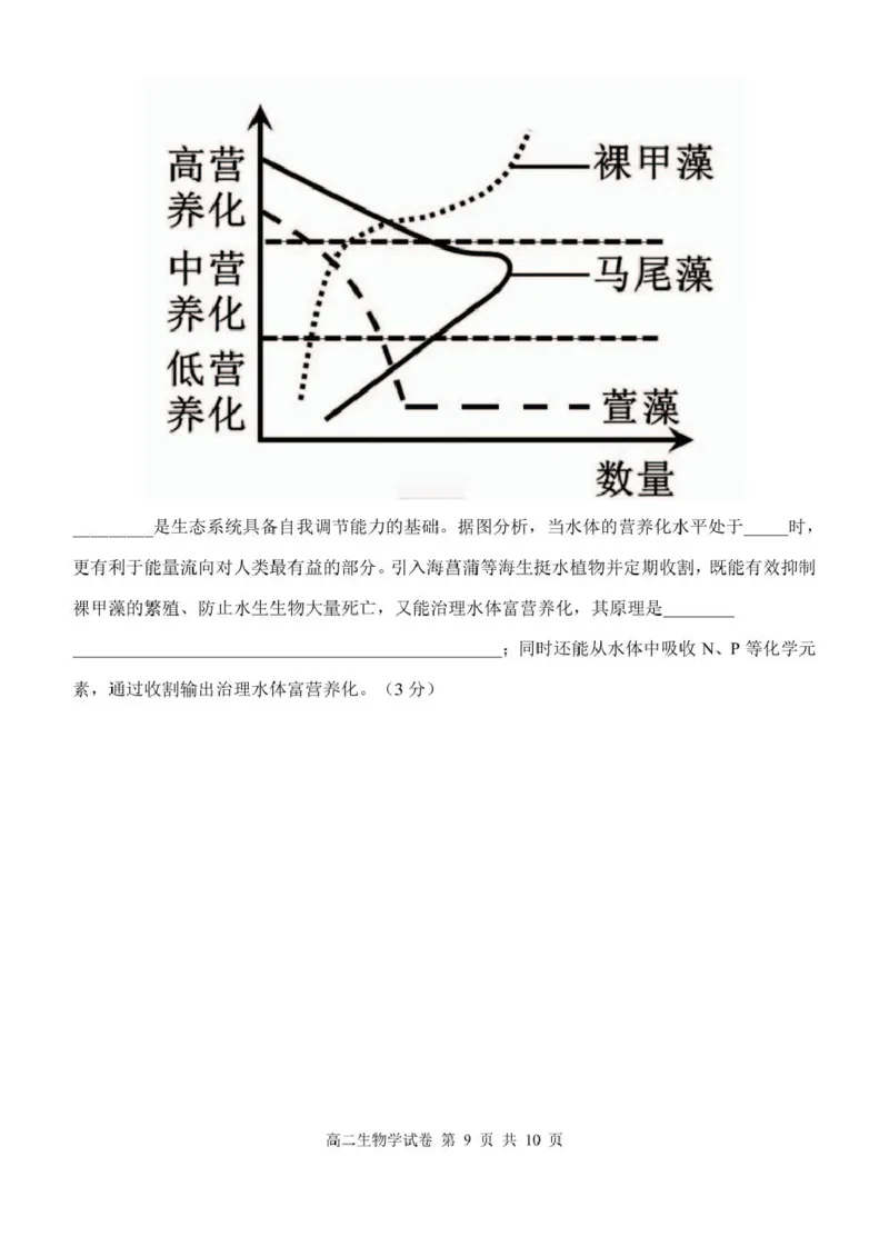 湖北省部分省级示范高中2024~2025学年下学期高二期中测试生物学试卷_2024-2025高二（7-7月题库）_2025年05月试卷_0516湖北省部分省级示范高中2024-2025学年高二下学期4月期中测试