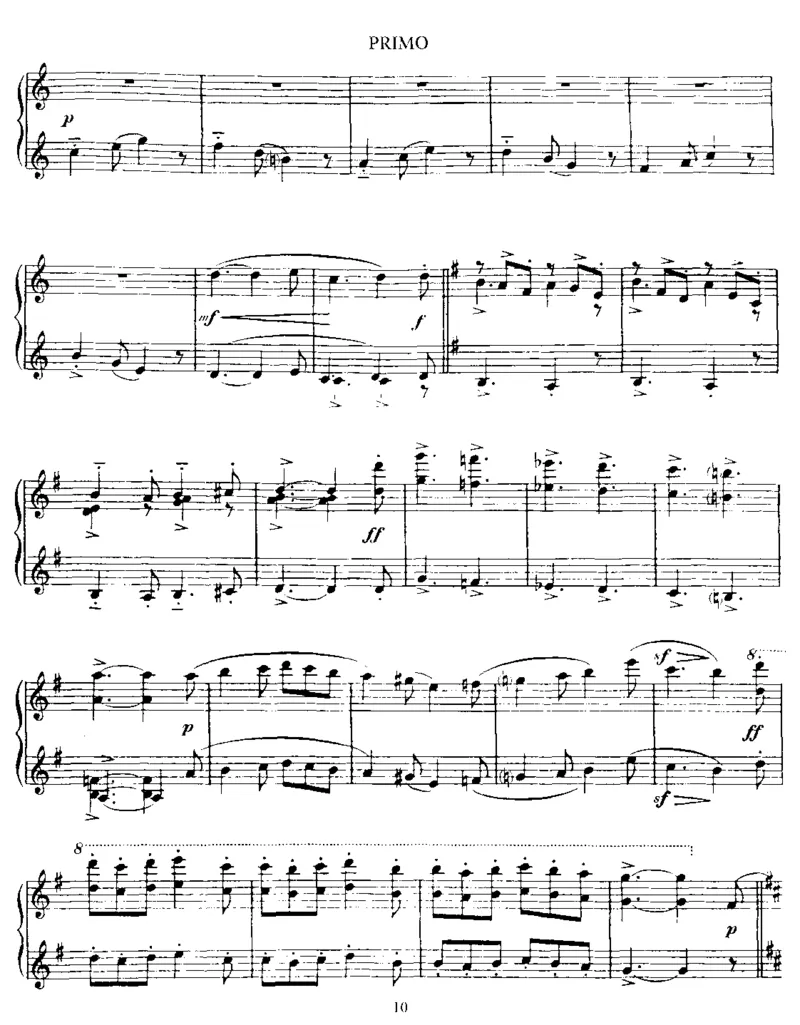 LaBelleExcentrique(4Hands)_一万首著名钢琴曲谱哈农贝多芬合集视频教学电子版高清无水印可打印_1古典钢琴知名音乐家谱_萨蒂钢琴谱全集_四手连弹