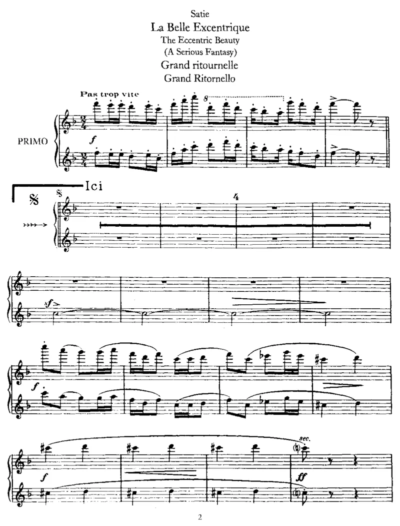 LaBelleExcentrique(4Hands)_一万首著名钢琴曲谱哈农贝多芬合集视频教学电子版高清无水印可打印_1古典钢琴知名音乐家谱_萨蒂钢琴谱全集_四手连弹