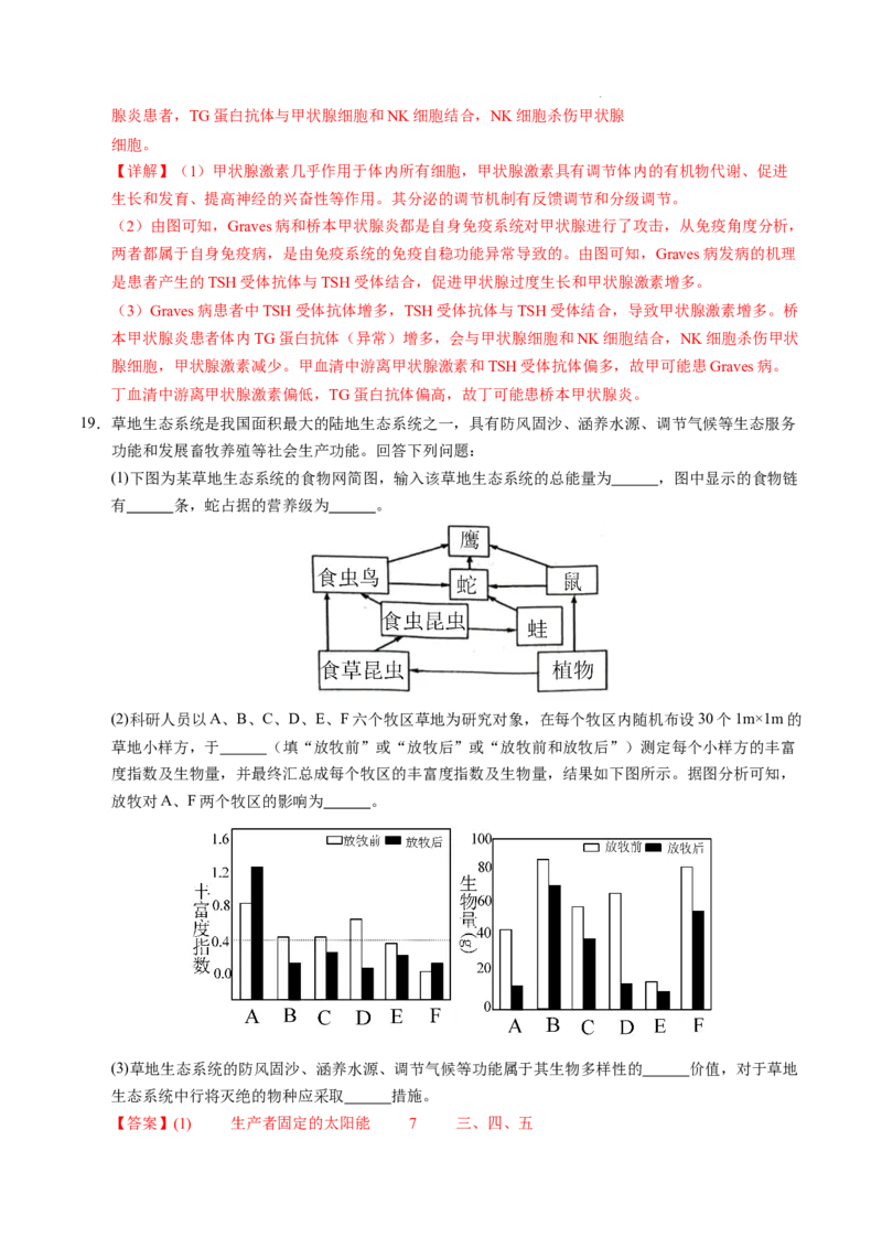 八省2025届高三&ldquo;八省联考&rdquo;考前猜想卷生物（16+5）全解全析_2024-2025高三（6-6月题库）_2025年01月试卷_01012025届高三&ldquo;八省联考&rdquo;考前猜想卷