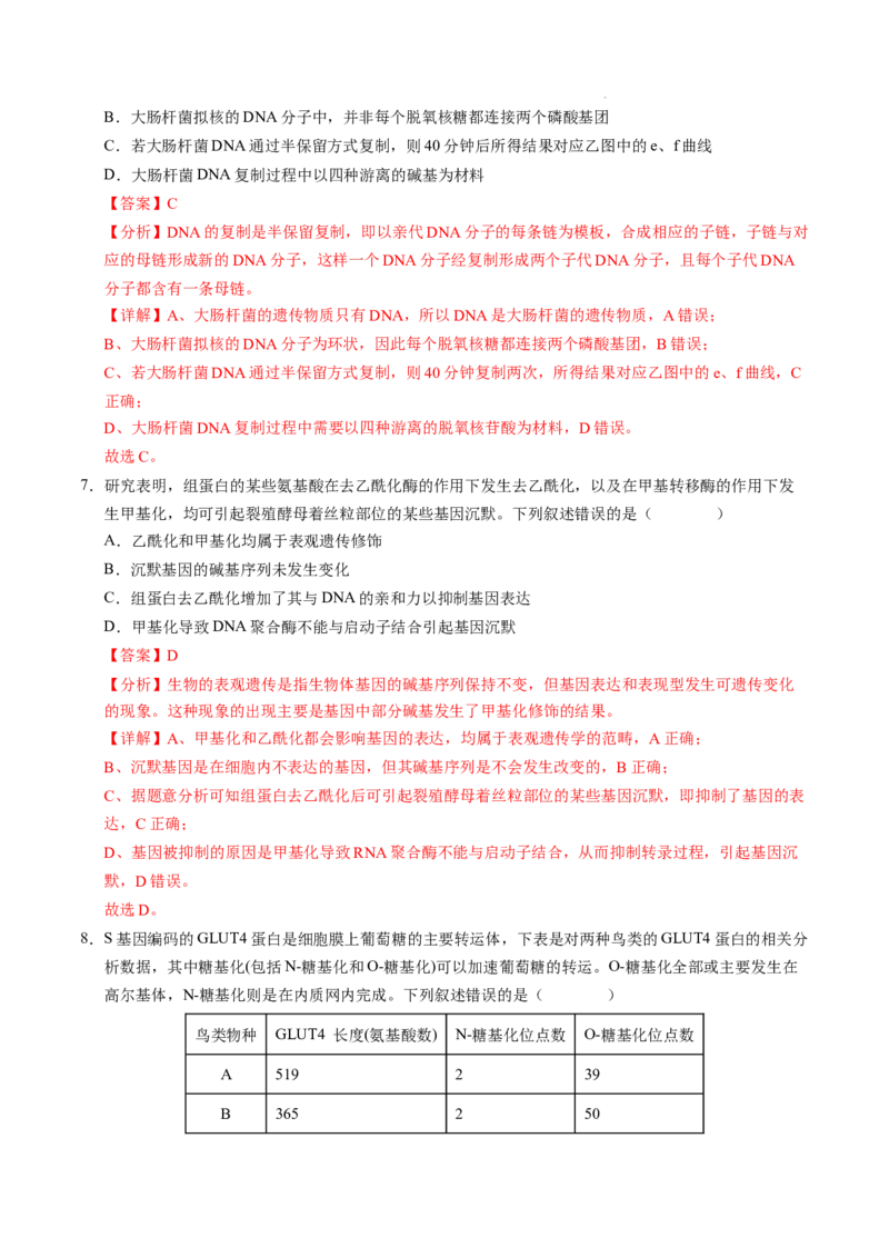 八省2025届高三&ldquo;八省联考&rdquo;考前猜想卷生物（16+5）全解全析_2024-2025高三（6-6月题库）_2025年01月试卷_01012025届高三&ldquo;八省联考&rdquo;考前猜想卷