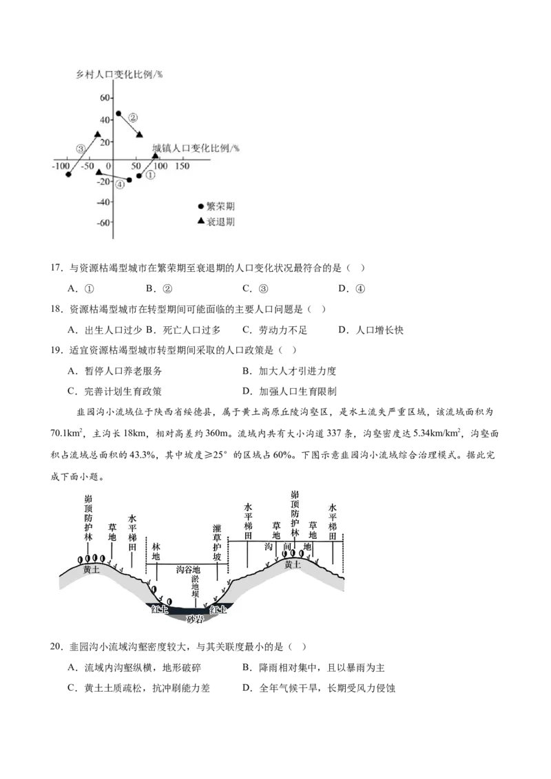 河南省洛阳市第一高级中学2025-2026学年高二上学期1月月考地理试卷（含答案）_2024-2025高二（7-7月题库）_2026年1月高二_260114河南省洛阳市第一高级中学2025-2026学年高二上学期1月月考