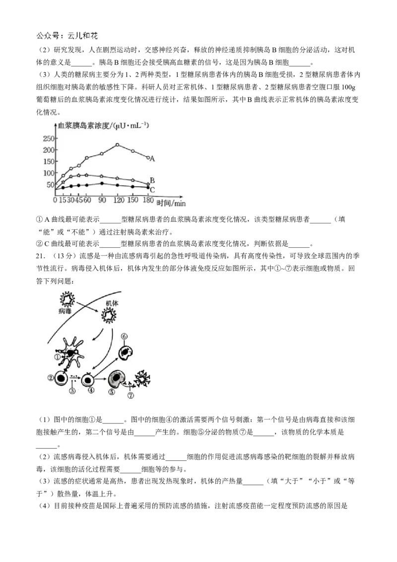 广东省湛江市2024-2025学年高二上学期11月期中考试生物（含解析）_2024-2025高二（7-7月题库）_2024年12月试卷_1209广东省湛江市2024-2025学年高二上学期11月期中考试