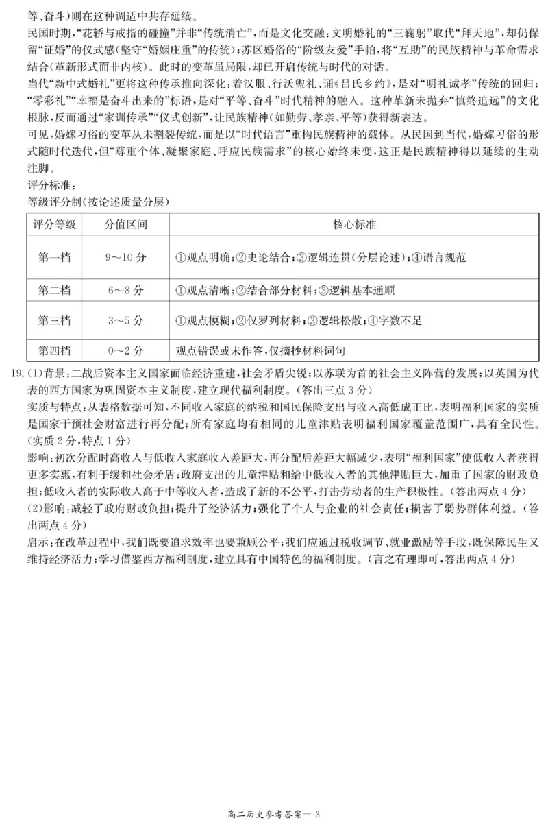 历史答案_251220湖南新高考教学联盟长郡二十校联盟12月高二联考_湖南省新高考教学教研联盟2025-2026学年高二上学期12月学情检测历史试题含答案