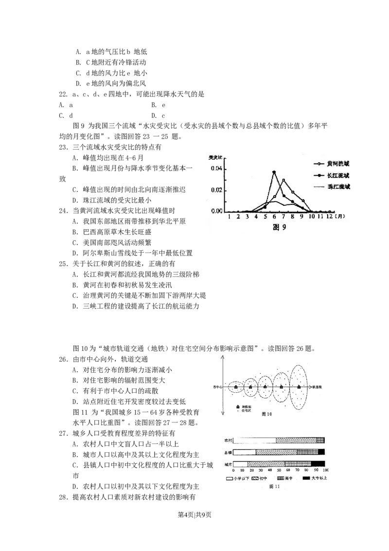 2007年江苏高考地理真题及答案_地理高考真题试卷_旧1990-2007&middot;高考地理真题_1990-2007&middot;高考地理真题&middot;word_江苏