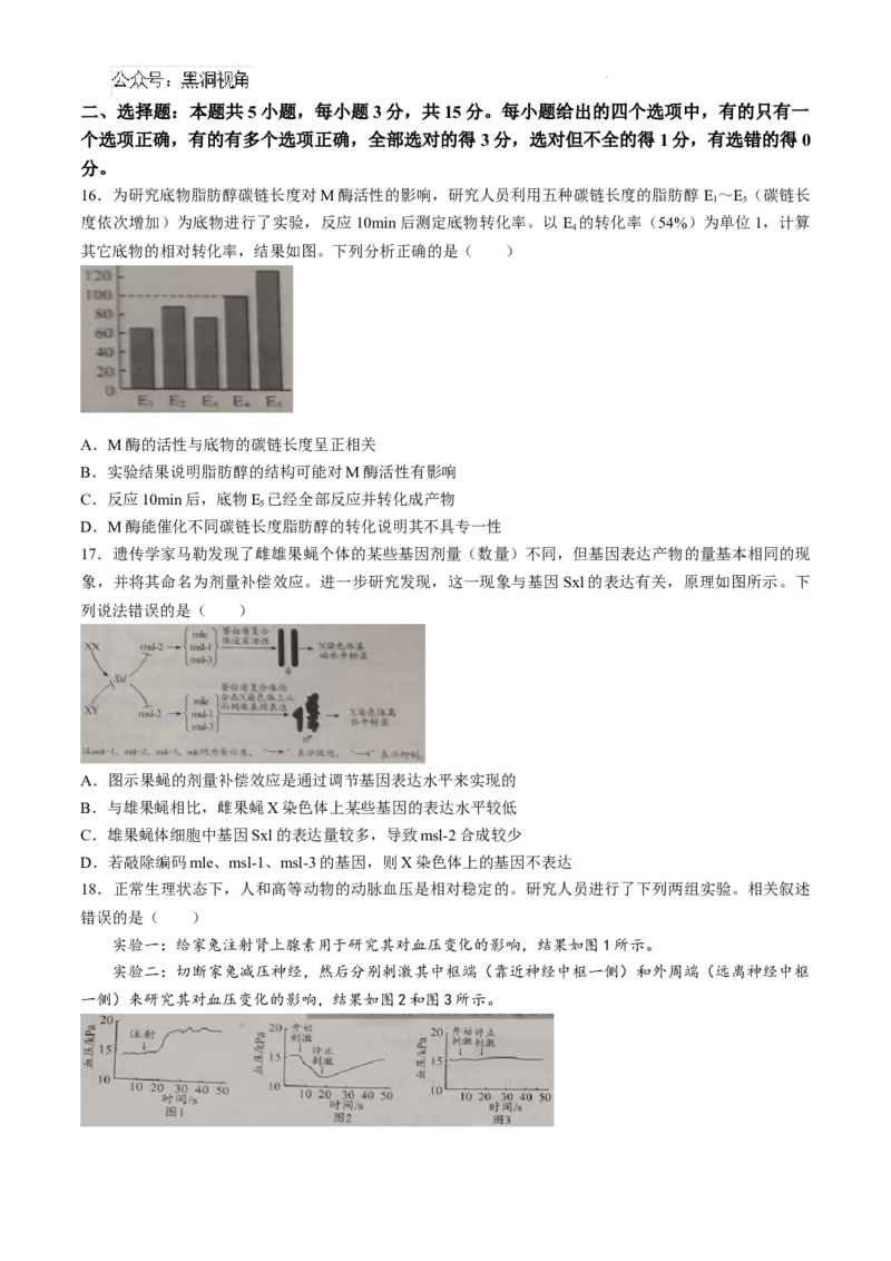 山东省日照市2025届高三上学期11月期中校际联合考试生物_2024-2025高三（6-6月题库）_2024年11月试卷_1126山东省日照市2025届高三上学期11月期中校际联合考试