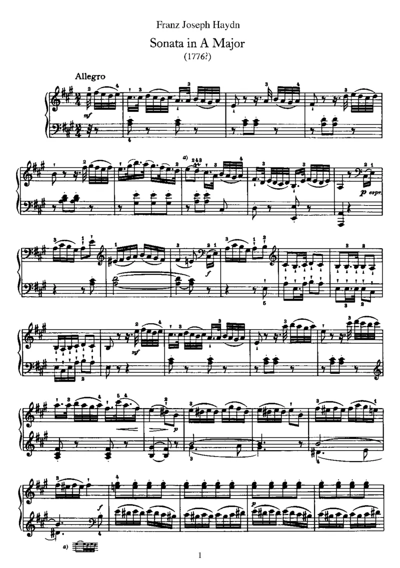 PianoSonataNo30inA_NoRestriction_一万首著名钢琴曲谱哈农贝多芬合集视频教学电子版高清无水印可打印_1古典钢琴知名音乐家谱_海顿钢琴谱全集_奏鸣曲