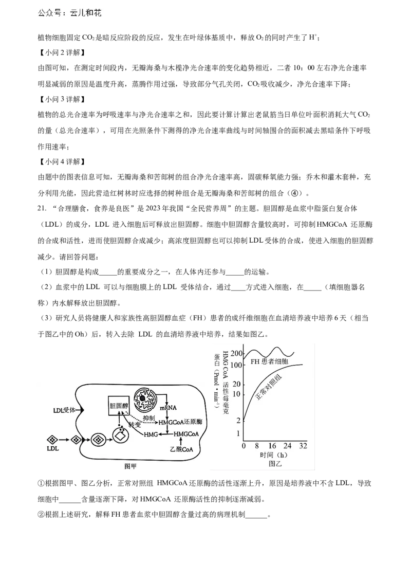 广东省东莞市2023-2024学年高二下学期7月期末考试生物Word版含解析_2024-2025高二（7-7月题库）_2024年07月试卷_0726广东省东莞市2023-2024学年高二下学期7月期末考试