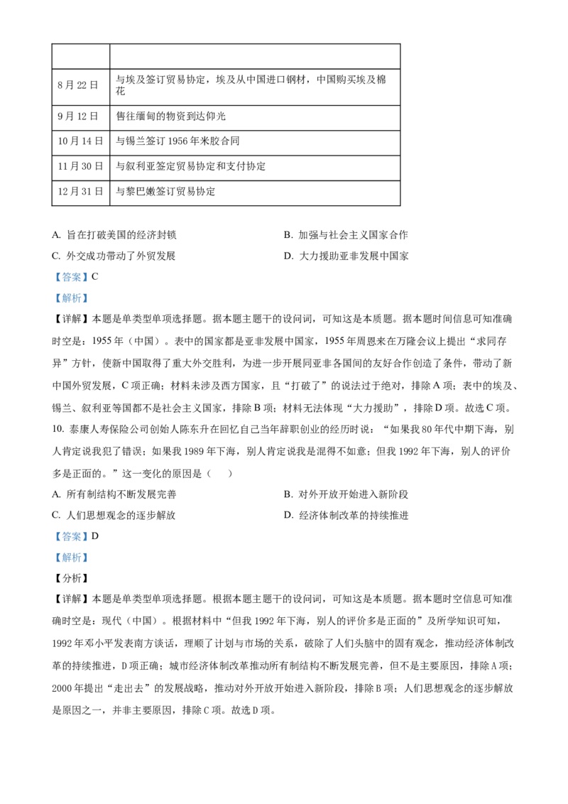 河南省漯河市2023-2024学年高二下学期期末考试历史Word版含解析_2024-2025高二（7-7月题库）_2024年08月试卷_0813河南省漯河市2023-2024学年高二下学期期末考试