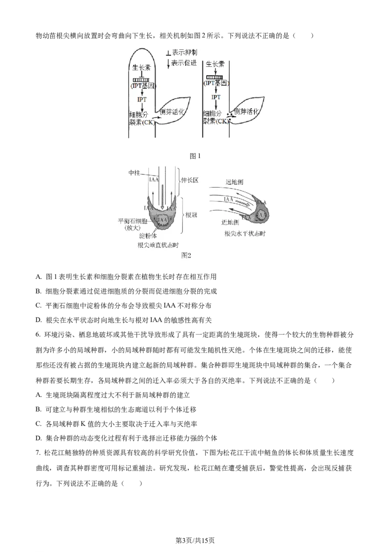 安徽省皖中名校联盟+2023&mdash;2024学年高二下学期期末考试生物试题_2024-2025高三（6-6月题库）_2024年07月试卷_240715安徽省智学大联考皖中联盟（合肥八中）2023-2024学年高二下学期期末考试