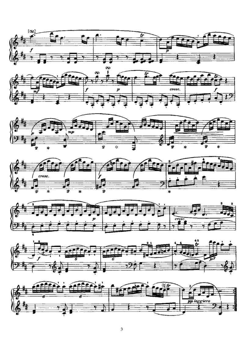 PianoSonataNo4inD_NoRestriction_一万首著名钢琴曲谱哈农贝多芬合集视频教学电子版高清无水印可打印_1古典钢琴知名音乐家谱_海顿钢琴谱全集_奏鸣曲