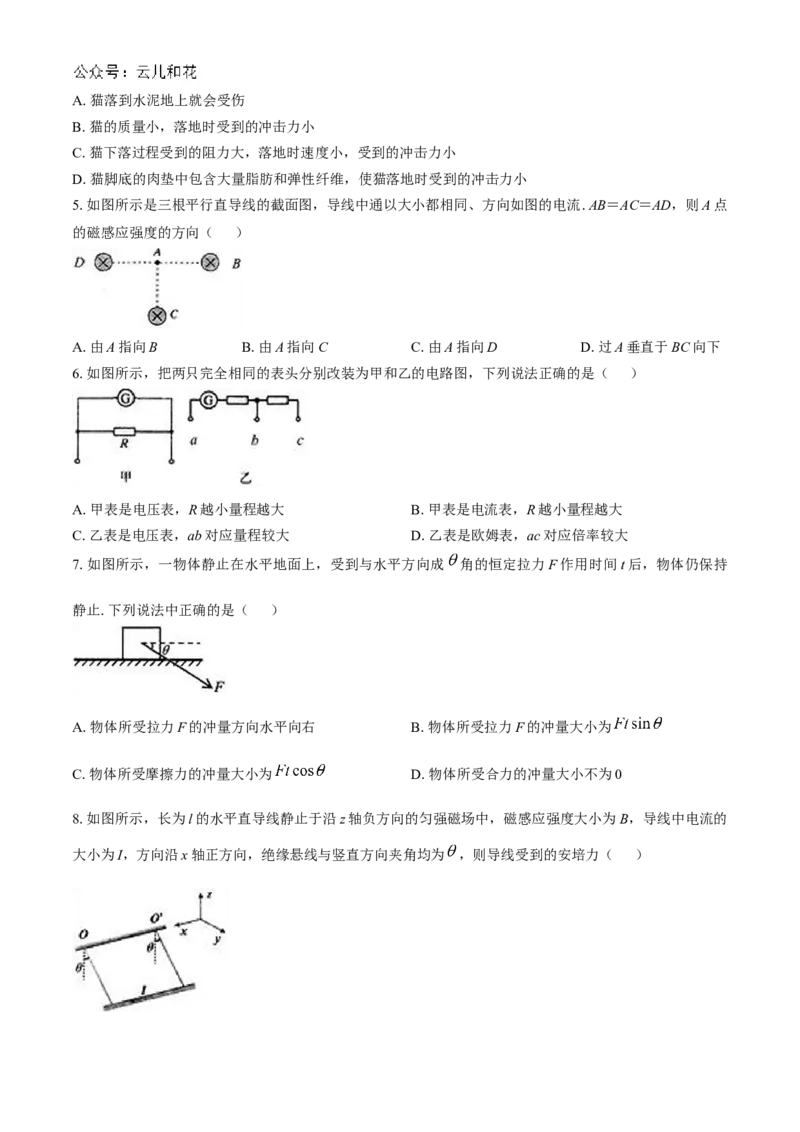 江苏省扬州市高邮市2024-2025学年高二上学期11月期中考试物理Word版含答案_2024-2025高二（7-7月题库）_2024年12月试卷_1226江苏省扬州市高邮市2024-2025学年高二上学期11月期中考试