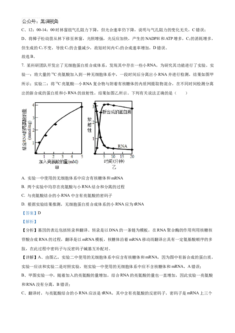 山东省泰安第一中学2025届高三上学期11月月考生物试题word版含解析_2024-2025高三（6-6月题库）_2024年12月试卷_1202山东省泰安第一中学2025届高三上学期11月月考