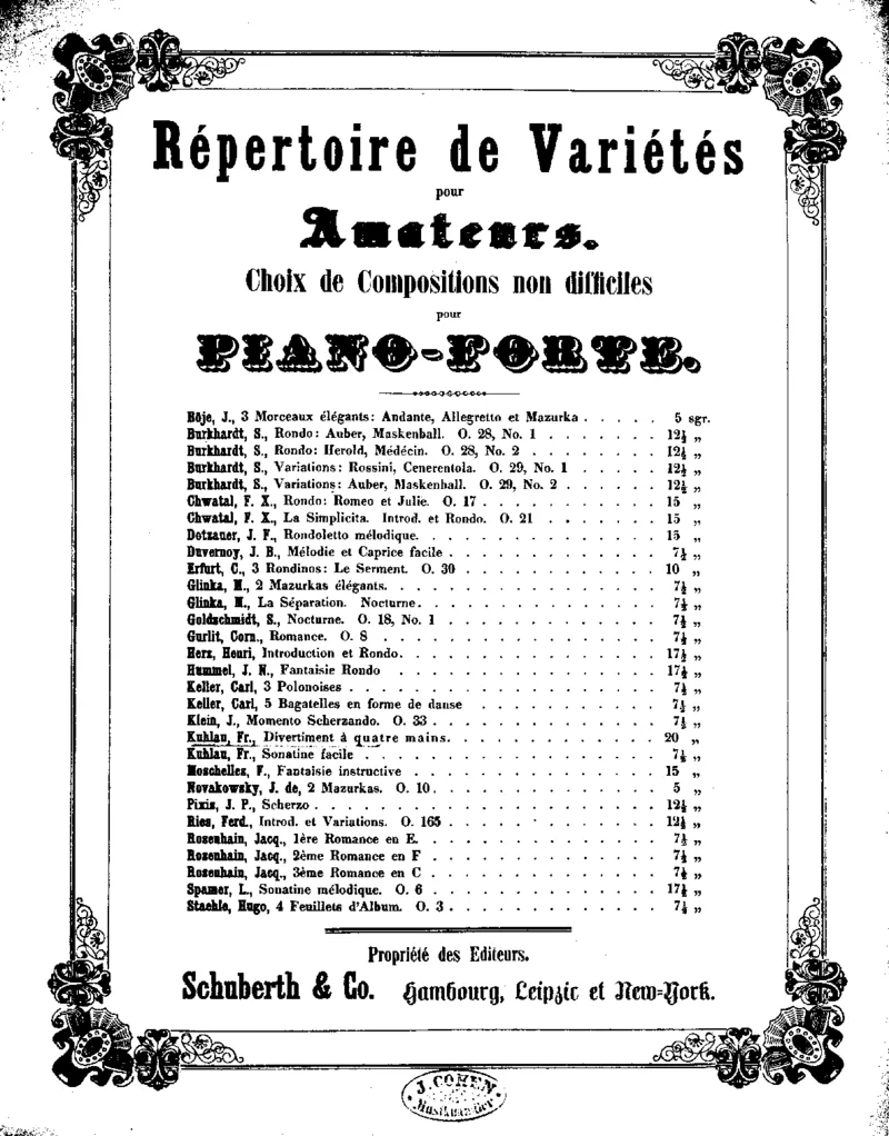 kuhl_fog192_一万首著名钢琴曲谱哈农贝多芬合集视频教学电子版高清无水印可打印_1古典钢琴知名音乐家谱_库劳钢琴谱全集