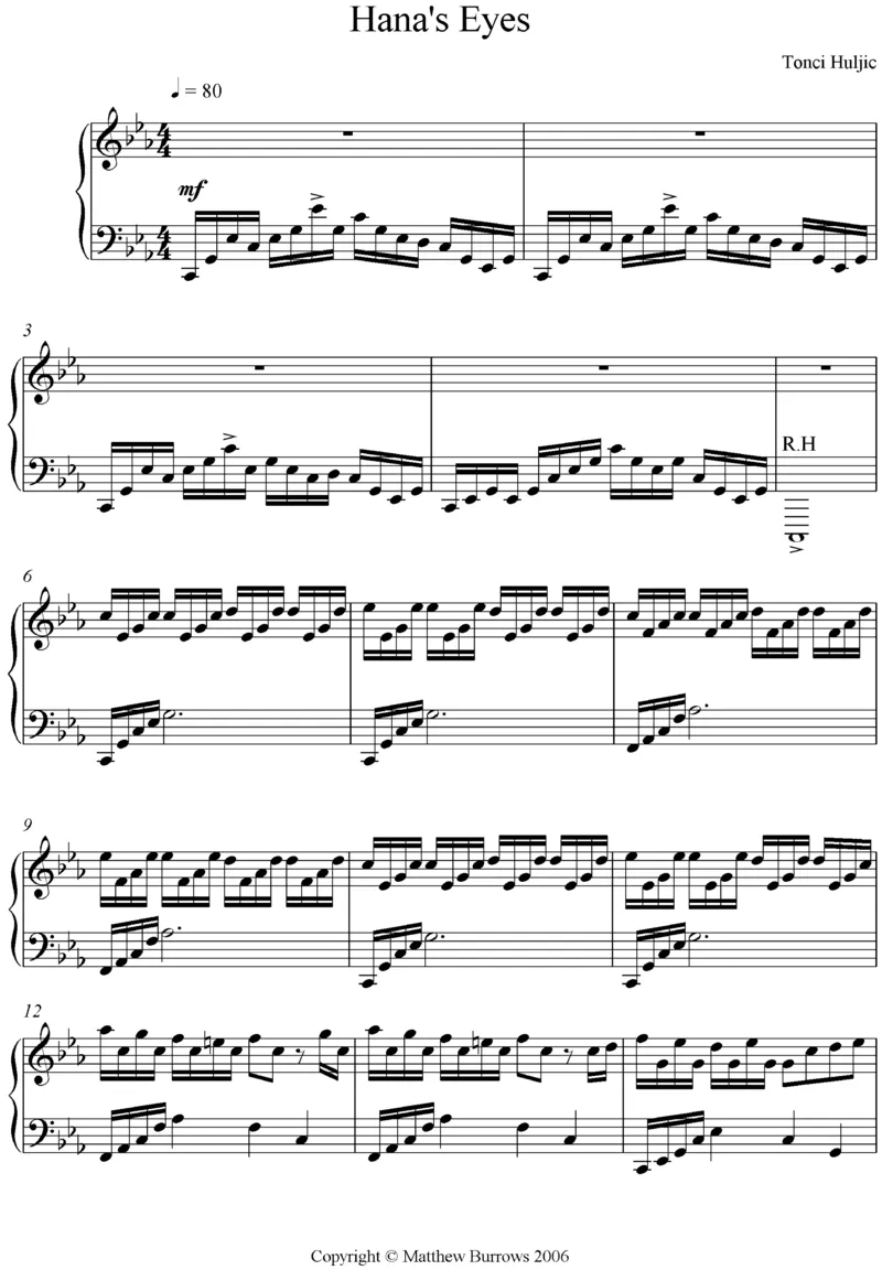 hana'seyes_一万首著名钢琴曲谱哈农贝多芬合集视频教学电子版高清无水印可打印_02现代钢琴谱合集_马克西姆钢琴谱全集