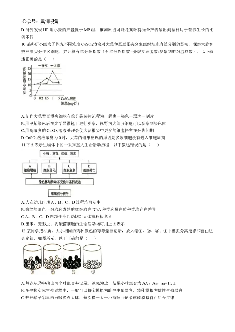 河南省三门峡市2024-2025学年高三上学期11月期中考试生物Word版含解析_2024-2025高三（6-6月题库）_2024年11月试卷_1119河南省三门峡市2024-2025学年高三上学期11月期中考试（全科）