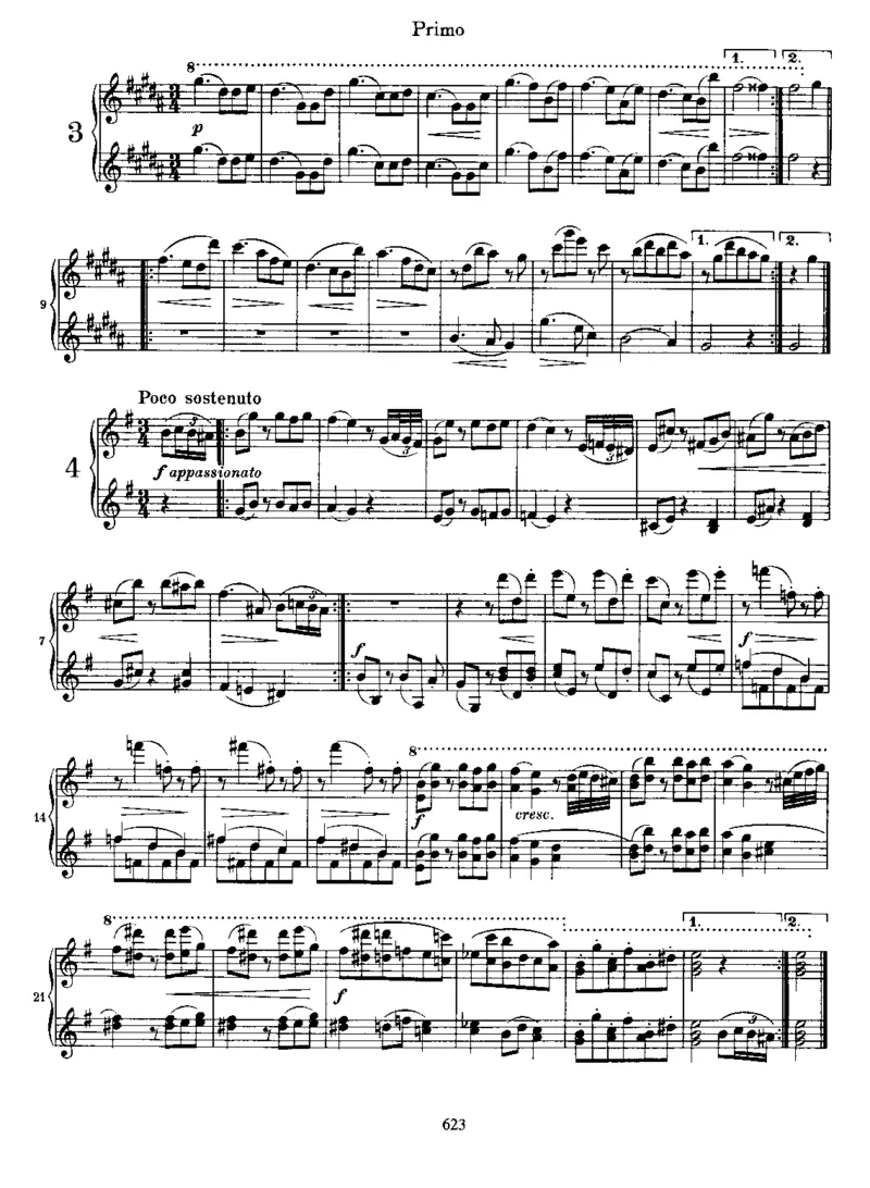 Waltzes,Op39(4Hands)_一万首著名钢琴曲谱哈农贝多芬合集视频教学电子版高清无水印可打印_1古典钢琴知名音乐家谱_勃拉姆斯钢琴谱全集_四手联弹