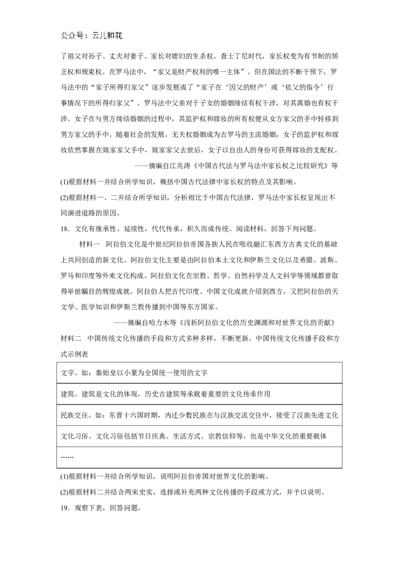 河南省驻马店市省级示范性高中2024-2025学年高二下学期3月联考试题历史（含答案）_2024-2025高二（7-7月题库）_2025年04月试卷(1)