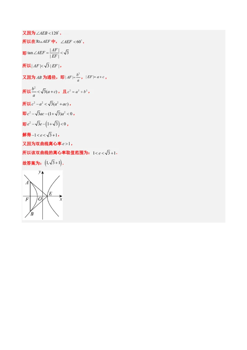 专题16双曲线（1大考向真题解读）-解析版_2024-2025高三（6-6月题库）_2024年08月试卷_08202025版《真题题源解密-专题分类》数学