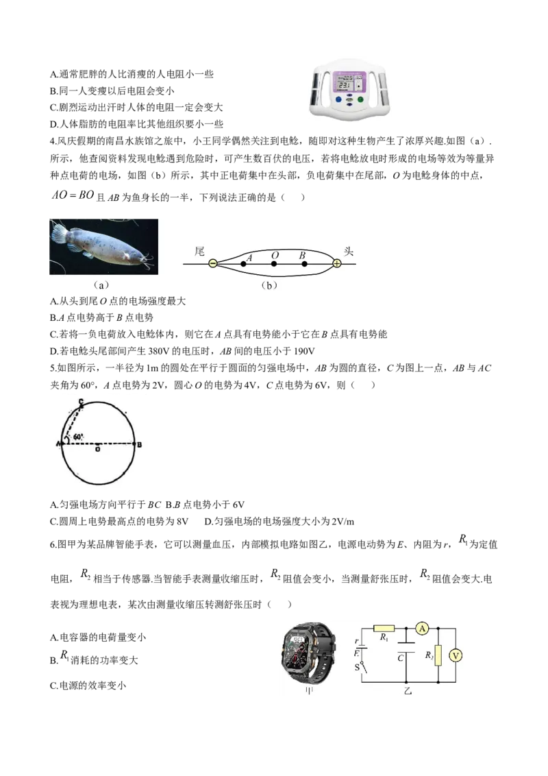 江西省赣州市十三校2025-2026学年高二上学期期中联考物理试卷（含解析）_2024-2025高二（7-7月题库）_2026年1月高二_260105江西省赣州市十三校2025-2026学年高二上学期期中联考试题