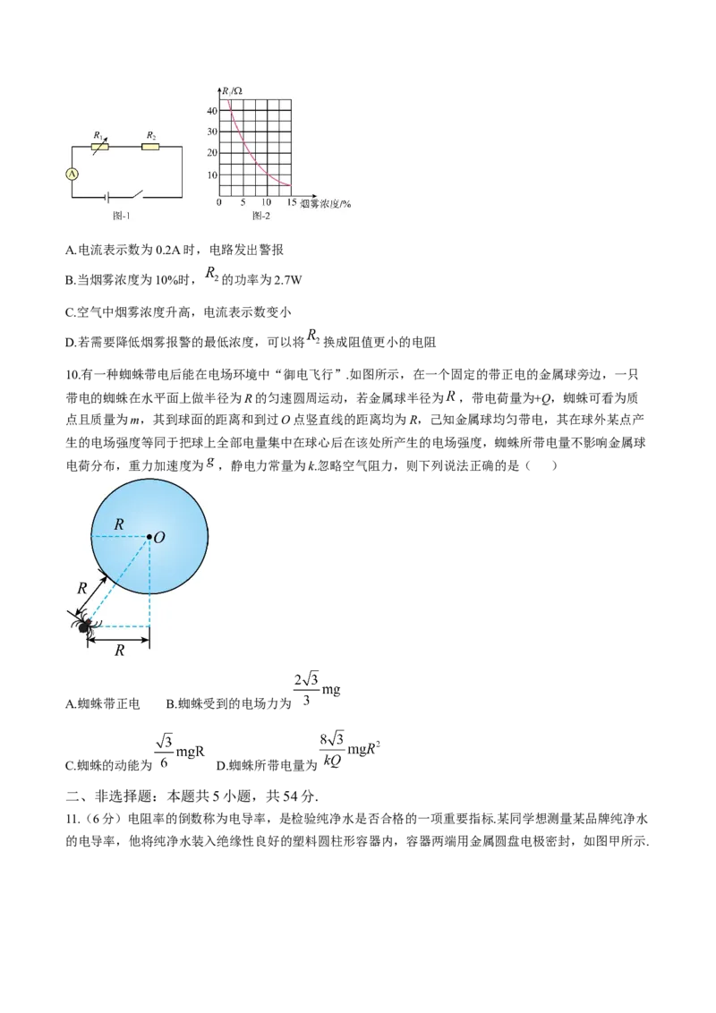 江西省赣州市十三校2025-2026学年高二上学期期中联考物理试卷（含解析）_2024-2025高二（7-7月题库）_2026年1月高二_260105江西省赣州市十三校2025-2026学年高二上学期期中联考试题